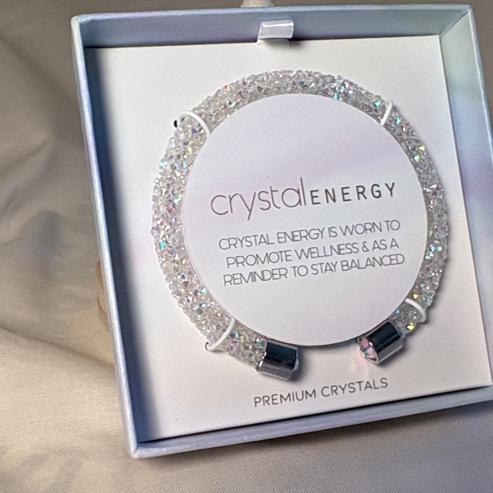 Silver  Crystal Bracelet to promote wellness and balance. - Picture 3 of 3